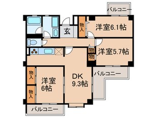 パ－クノヴァ藤ヶ丘南の物件間取画像